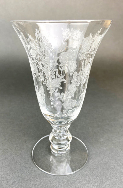 Tiffin Franciscan Juice Stemware with Etched Beautiful Cherokee Rose Pattern. Set of Five Juice or Water Glasses. - Tampa Home & Garden Store