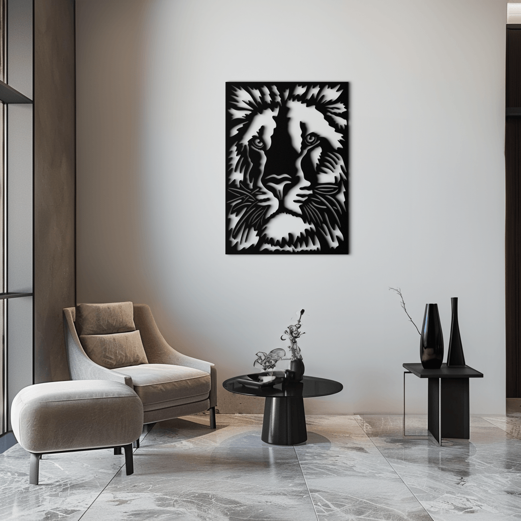 Tiger Face Metal Wall Art - Steel Wall Decor for Home and Office - KAF005 - Tampa Home & Garden Store