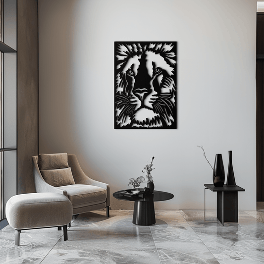 Tiger Face Metal Wall Art - Steel Wall Decor for Home and Office - KAF005 - Tampa Home & Garden Store