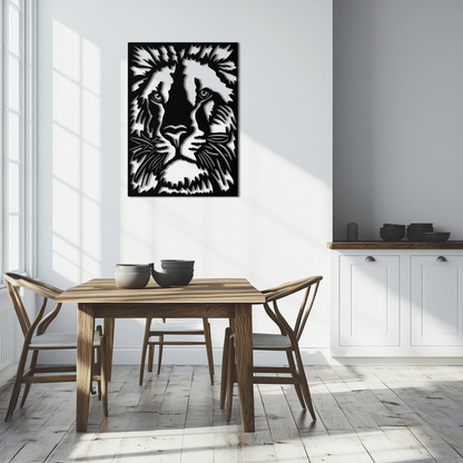Tiger Face Metal Wall Art - Steel Wall Decor for Home and Office - KAF005 - Tampa Home & Garden Store