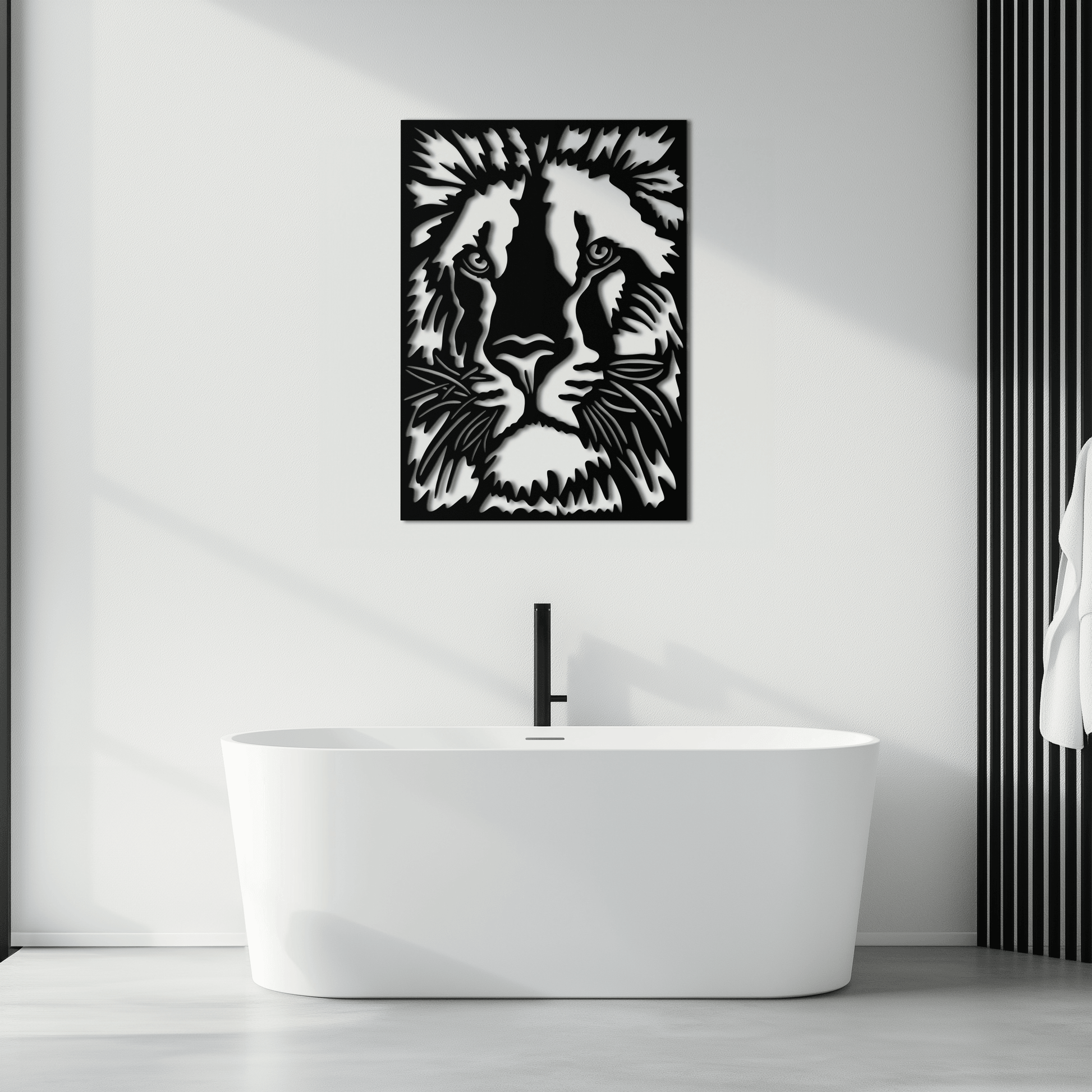 Tiger Face Metal Wall Art - Steel Wall Decor for Home and Office - KAF005 - Tampa Home & Garden Store