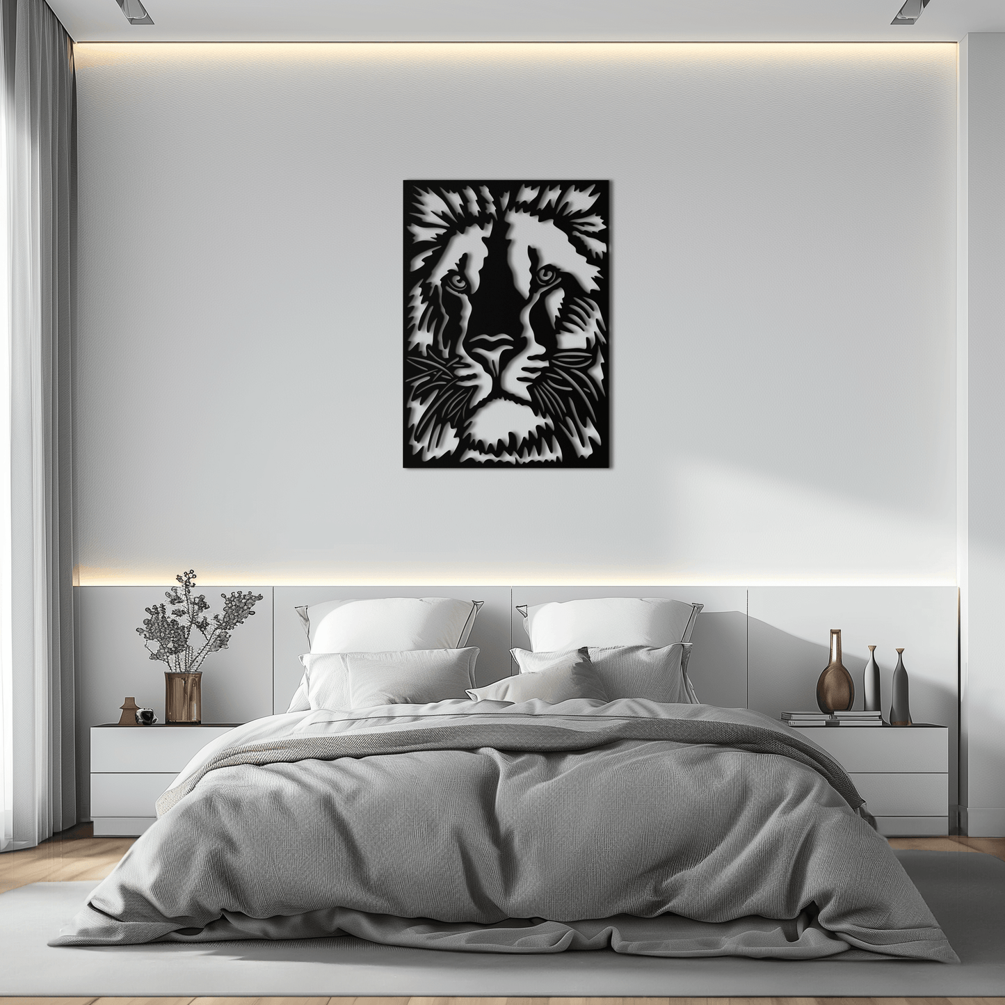 Tiger Face Metal Wall Art - Steel Wall Decor for Home and Office - KAF005 - Tampa Home & Garden Store