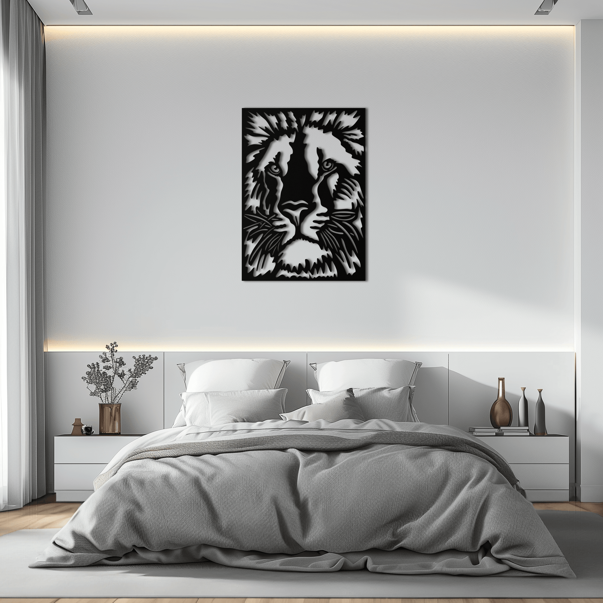 Tiger Face Metal Wall Art - Steel Wall Decor for Home and Office - KAF005 - Tampa Home & Garden Store