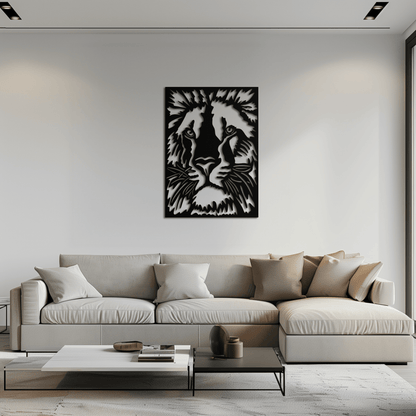 Tiger Face Metal Wall Art - Steel Wall Decor for Home and Office - KAF005 - Tampa Home & Garden Store