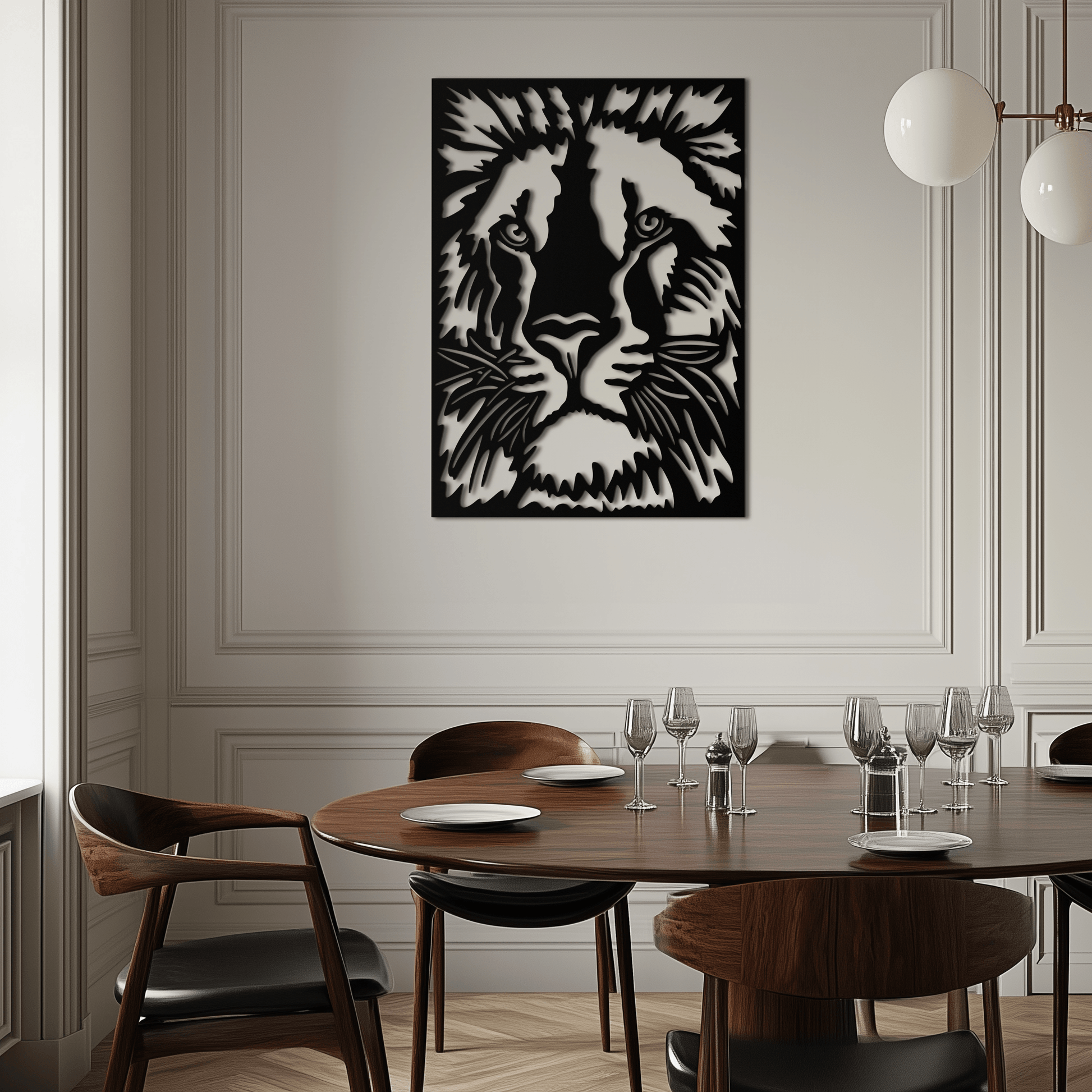 Tiger Face Metal Wall Art - Steel Wall Decor for Home and Office - KAF005 - Tampa Home & Garden Store