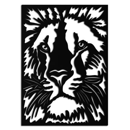 Tiger Face Metal Wall Art - Steel Wall Decor for Home and Office - KAF005 - Tampa Home & Garden Store