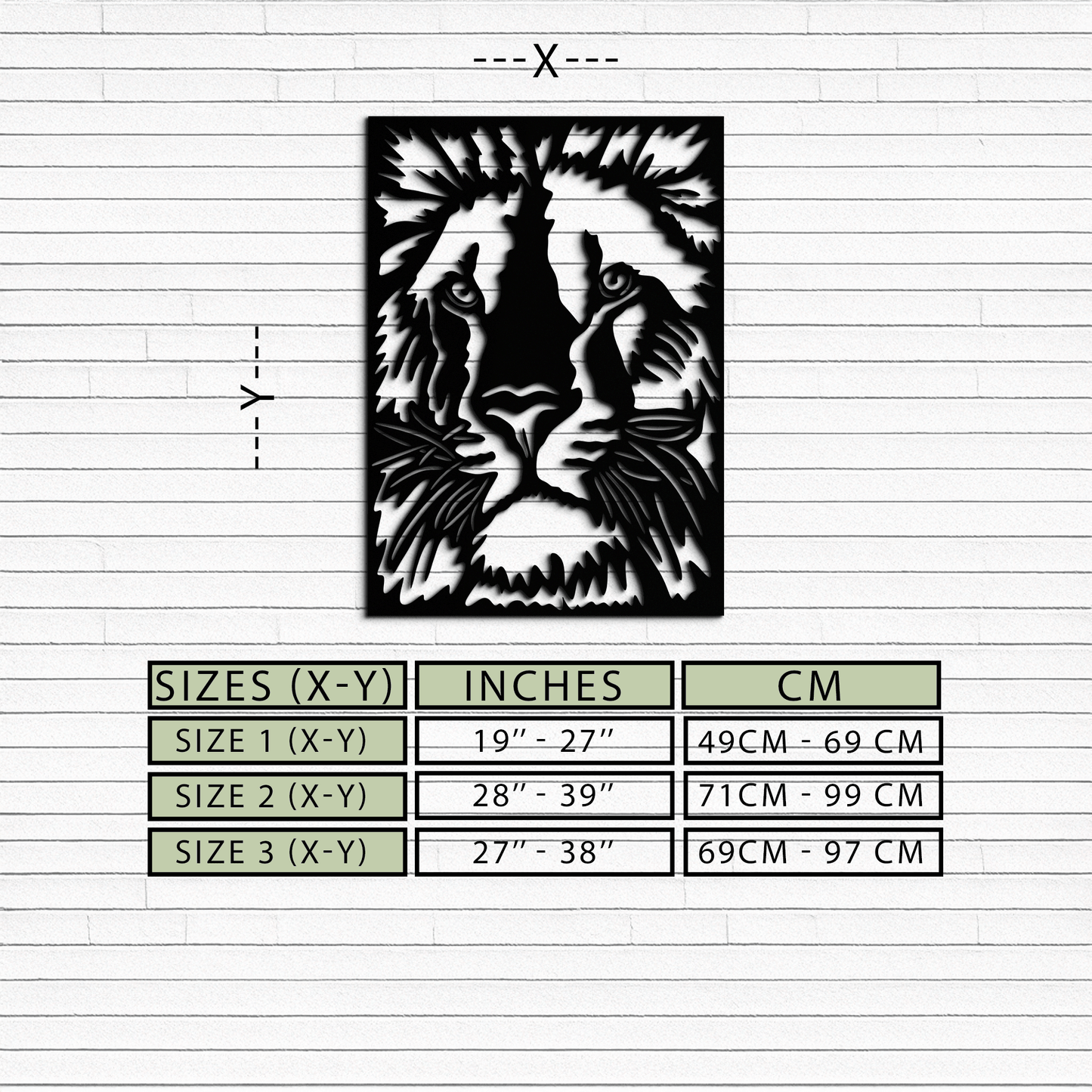 Tiger Face Metal Wall Art - Steel Wall Decor for Home and Office - KAF005 - Tampa Home & Garden Store