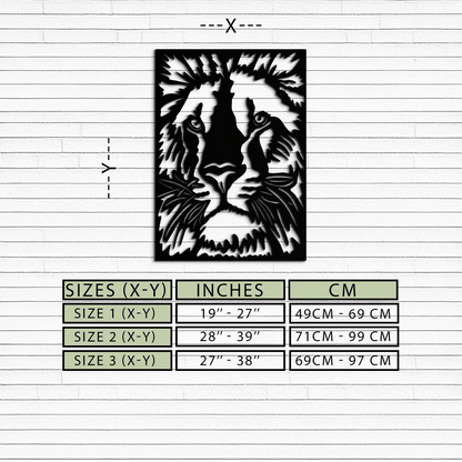 Tiger Face Metal Wall Art - Steel Wall Decor for Home and Office - KAF005 - Tampa Home & Garden Store