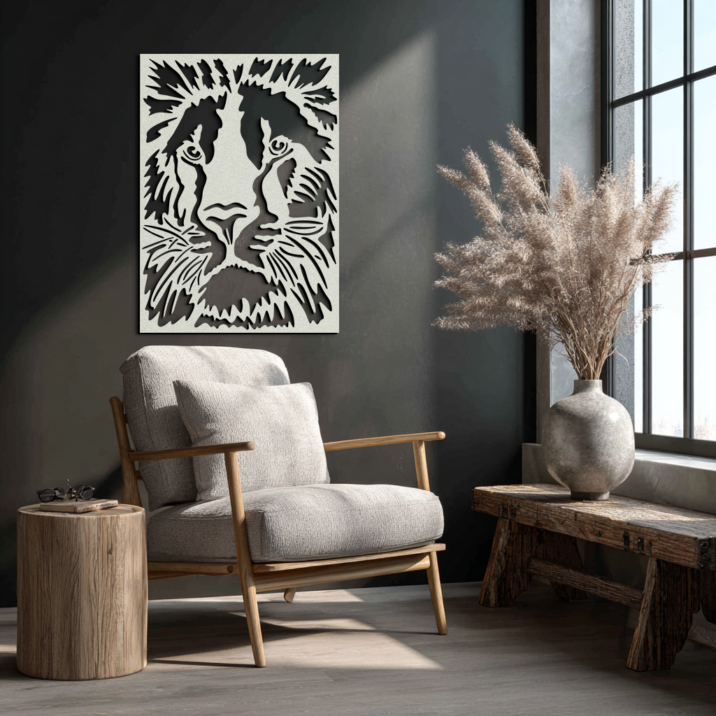 Tiger Face Metal Wall Art - Steel Wall Decor for Home and Office - KAF005 - Tampa Home & Garden Store