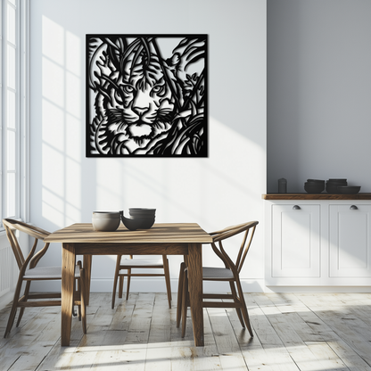Tiger Metal Wall Art - Jungle-Inspired Modern Steel Wall Decor - KAF102 - Tampa Home & Garden Store