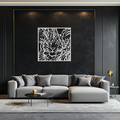 Tiger Metal Wall Art - Jungle-Inspired Modern Steel Wall Decor - KAF102 - Tampa Home & Garden Store