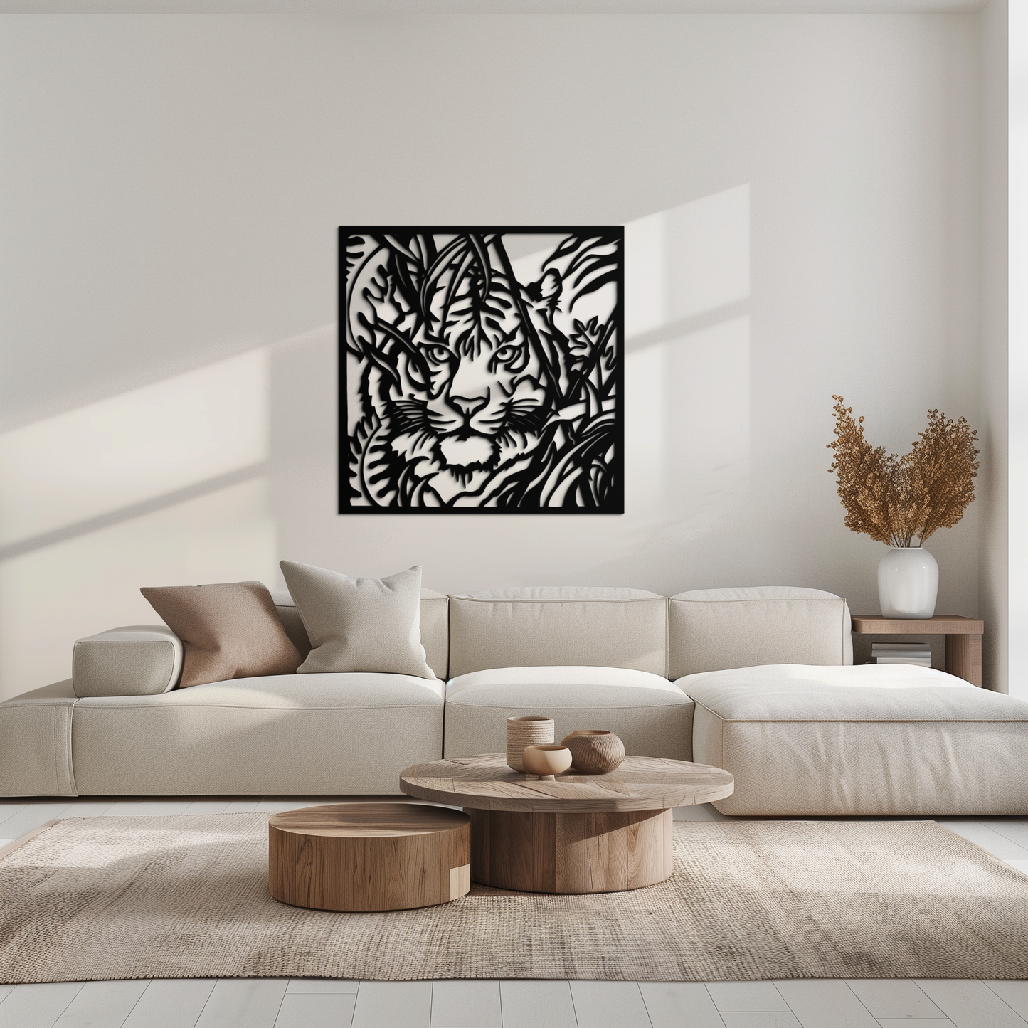 Tiger Metal Wall Art - Jungle-Inspired Modern Steel Wall Decor - KAF102 - Tampa Home & Garden Store