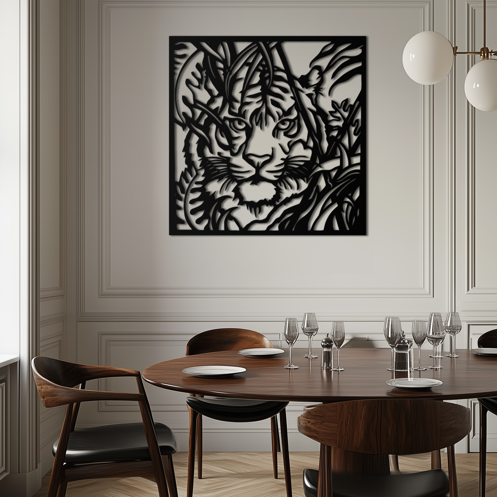 Tiger Metal Wall Art - Jungle-Inspired Modern Steel Wall Decor - KAF102 - Tampa Home & Garden Store
