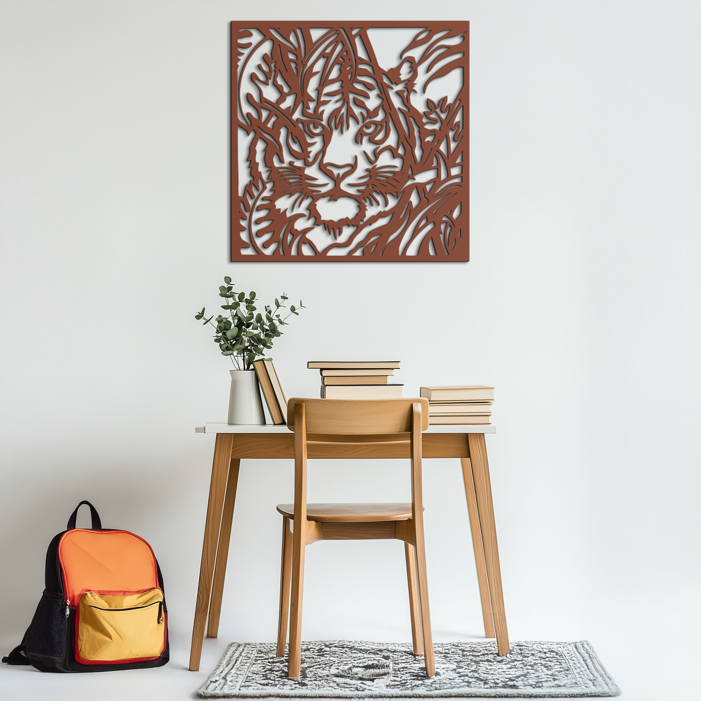 Tiger Metal Wall Art - Jungle-Inspired Modern Steel Wall Decor - KAF102 - Tampa Home & Garden Store