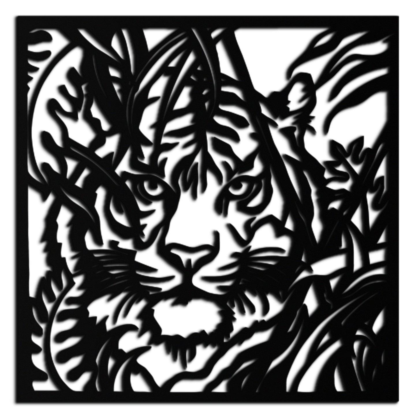 Tiger Metal Wall Art - Jungle-Inspired Modern Steel Wall Decor - KAF102 - Tampa Home & Garden Store