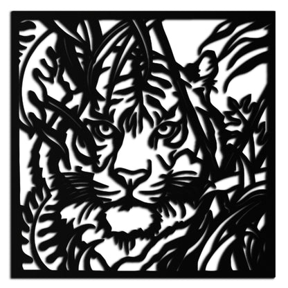 Tiger Metal Wall Art - Jungle-Inspired Modern Steel Wall Decor - KAF102 - Tampa Home & Garden Store