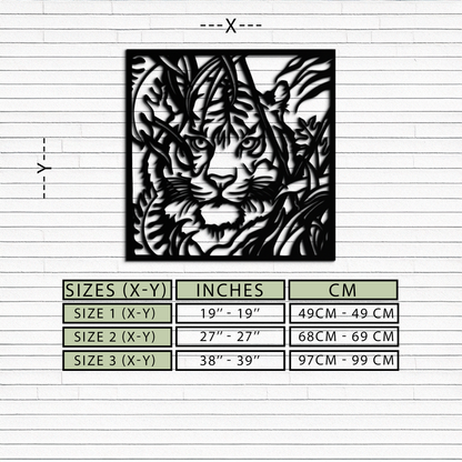 Tiger Metal Wall Art - Jungle-Inspired Modern Steel Wall Decor - KAF102 - Tampa Home & Garden Store