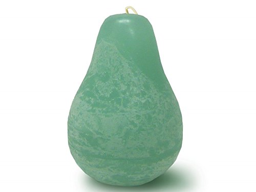 Bougie poire en bois (7,6 cm x 10,2 cm) - Turquoise