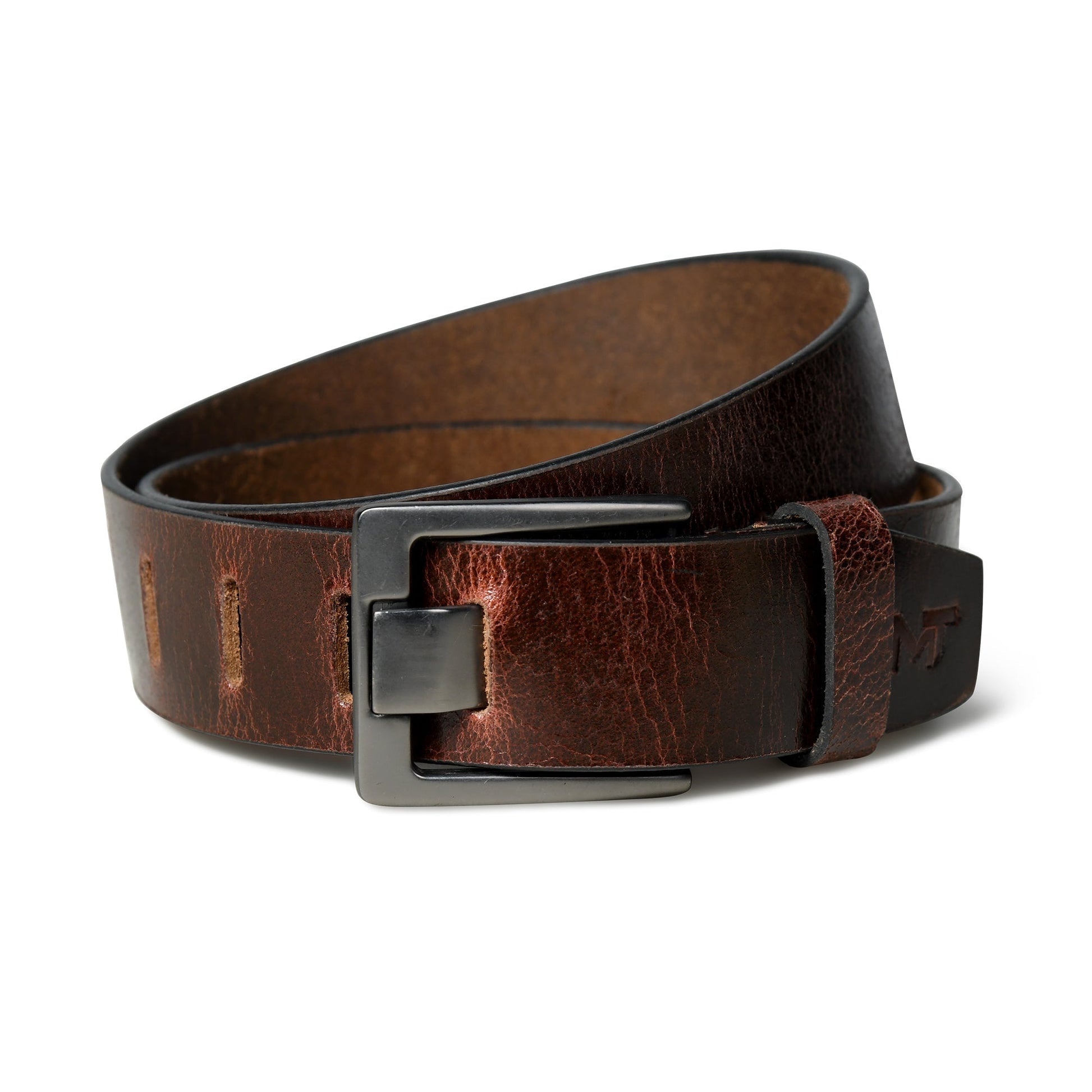 Timberline Dark Brown Leather Belt - Tampa Home & Garden Store