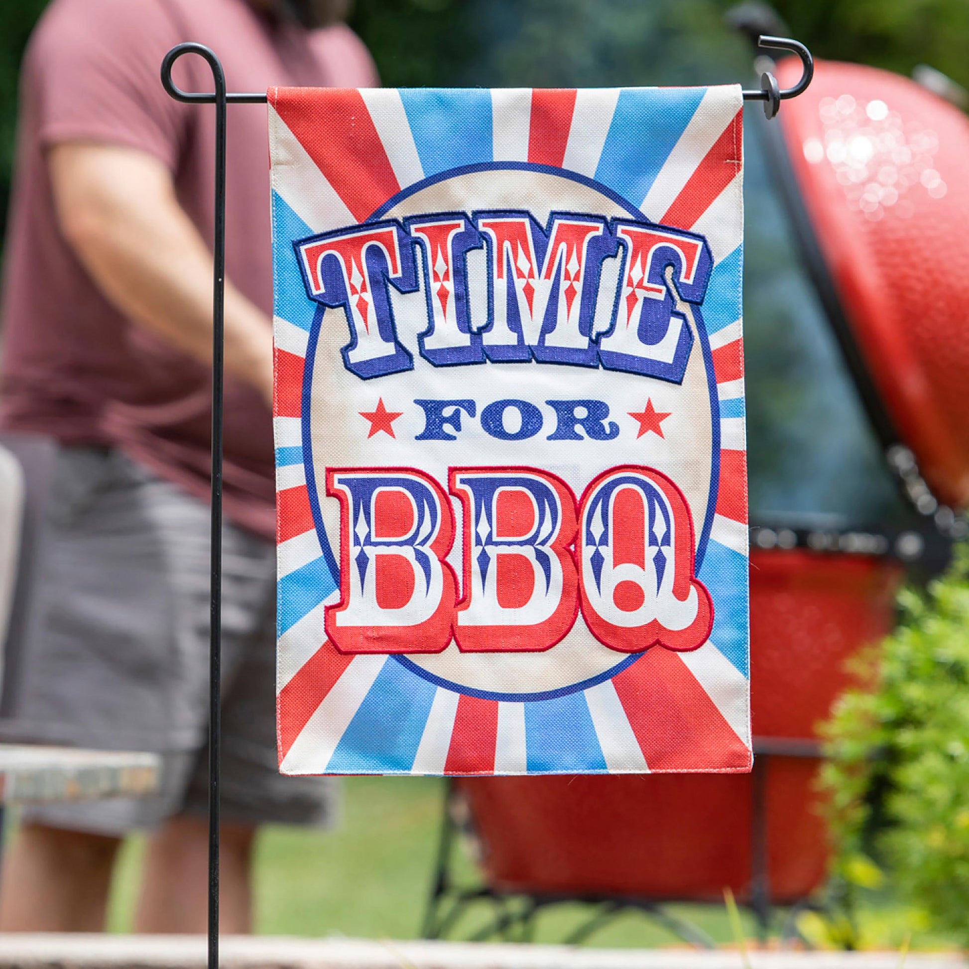 Time for BBQ Garden Burlap Flag - Tampa Home & Garden Store