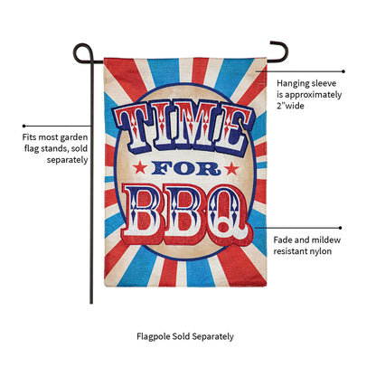 Time for BBQ Garden Burlap Flag - Tampa Home & Garden Store