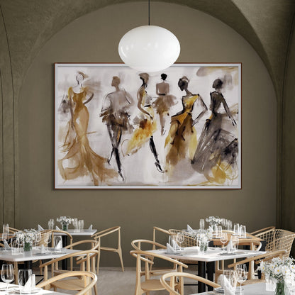 Canvas Print Time Whispers by Tailored Canvases in a dining room with abstract figures on Tampa Home & Garden Store