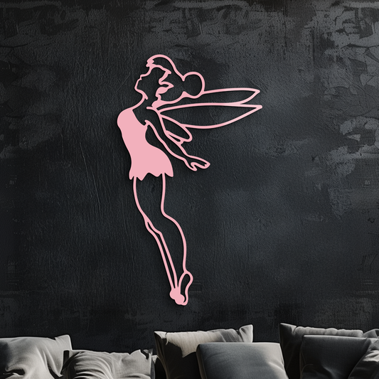 Tinker Bell Silhouette Metal Wall Art – Magical Fairy Home Decor - KAFGP073 - Tampa Home & Garden Store