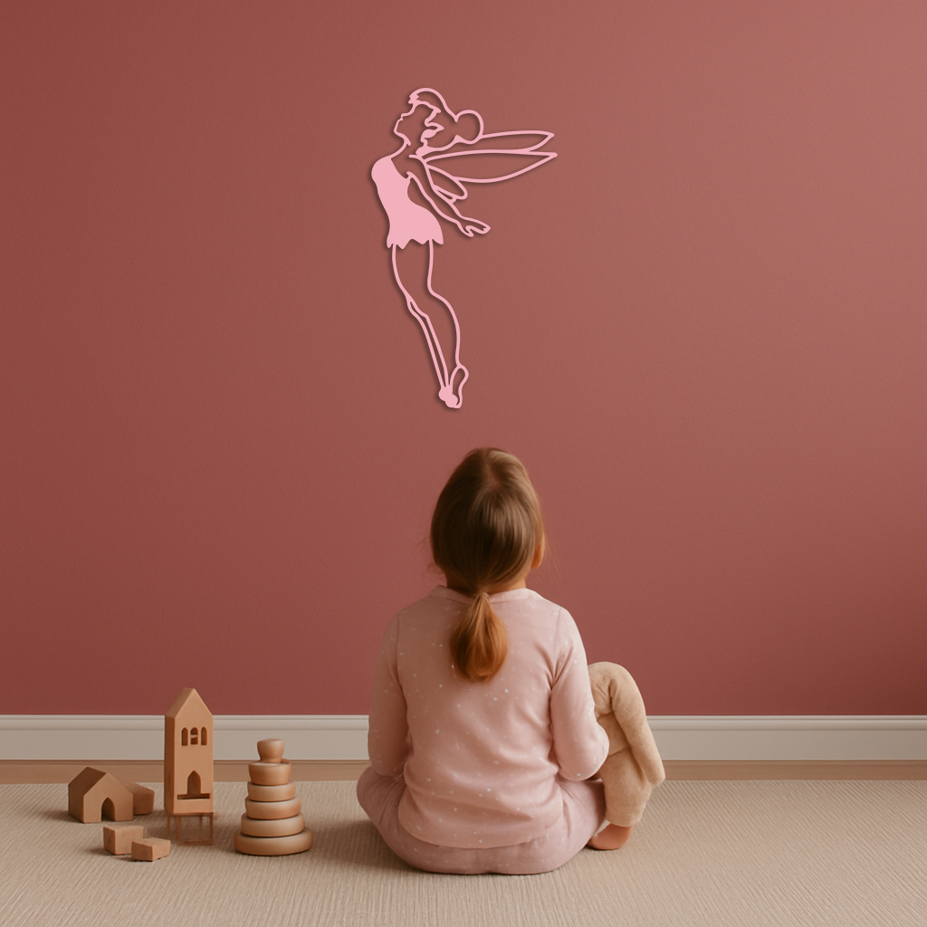 Tinker Bell Silhouette Metal Wall Art – Magical Fairy Home Decor - KAFGP073 - Tampa Home & Garden Store