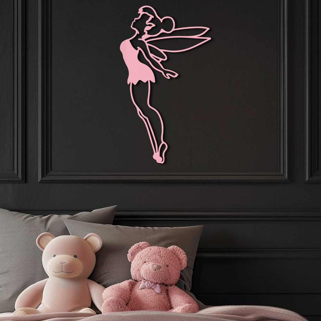 Tinker Bell Silhouette Metal Wall Art – Magical Fairy Home Decor - KAFGP073 - Tampa Home & Garden Store