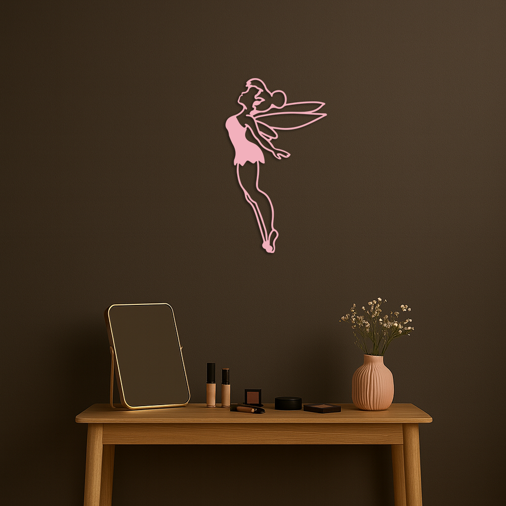 Tinker Bell Silhouette Metal Wall Art – Magical Fairy Home Decor - KAFGP073 - Tampa Home & Garden Store