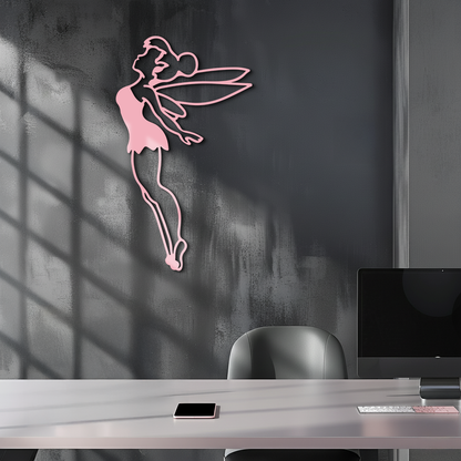 Tinker Bell Silhouette Metal Wall Art – Magical Fairy Home Decor - KAFGP073 - Tampa Home & Garden Store