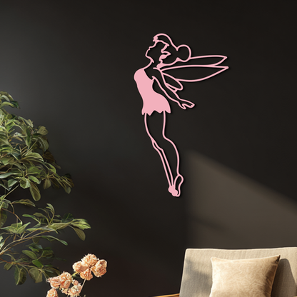 Tinker Bell Silhouette Metal Wall Art – Magical Fairy Home Decor - KAFGP073 - Tampa Home & Garden Store