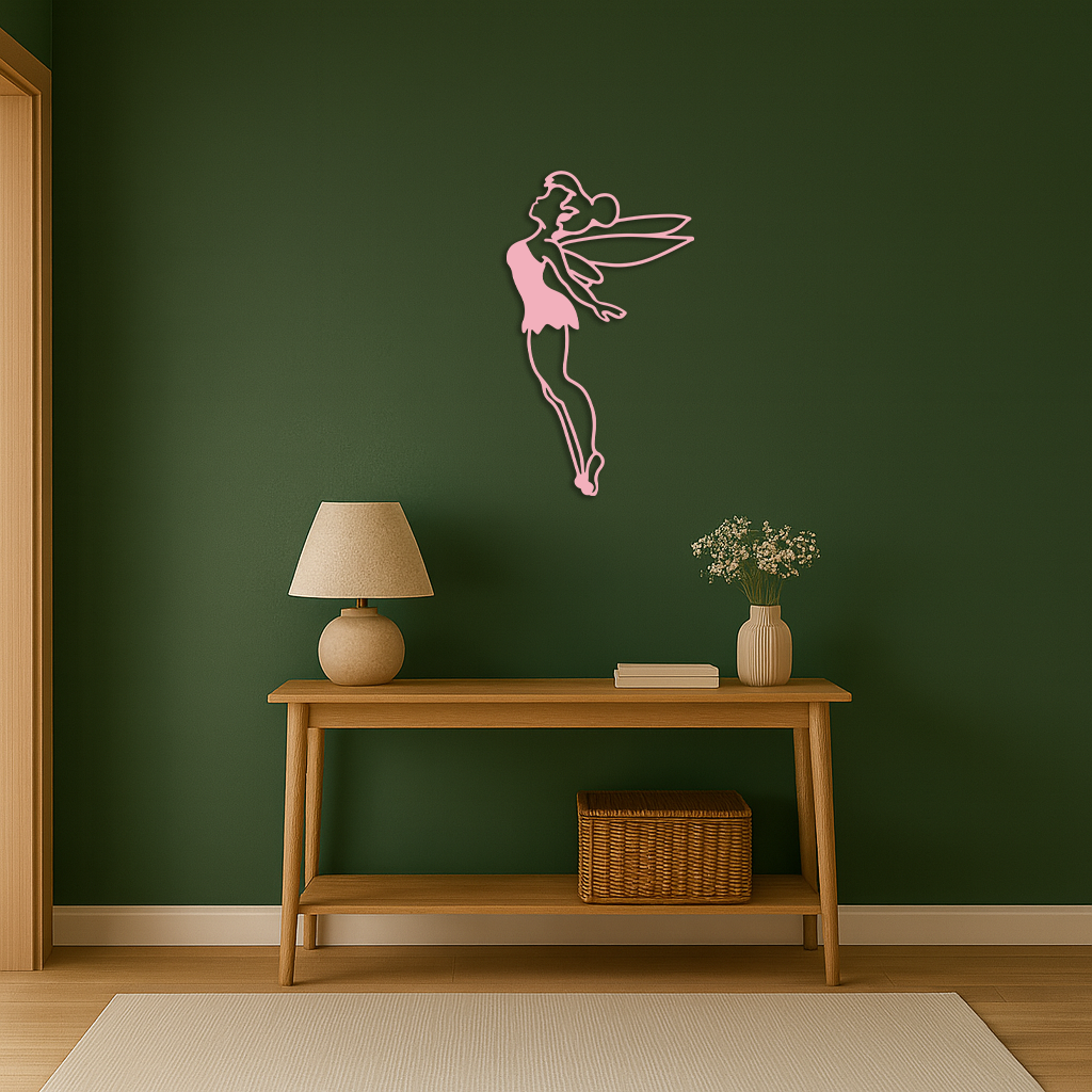 Tinker Bell Silhouette Metal Wall Art – Magical Fairy Home Decor - KAFGP073 - Tampa Home & Garden Store