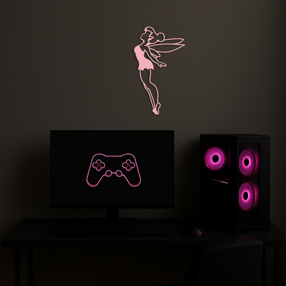 Tinker Bell Silhouette Metal Wall Art – Magical Fairy Home Decor - KAFGP073 - Tampa Home & Garden Store