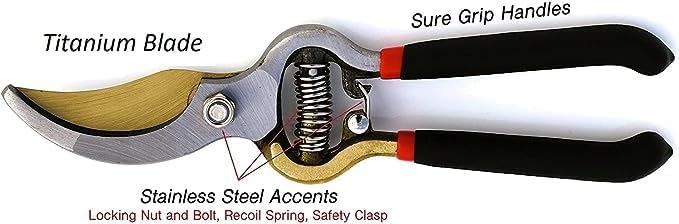 Titanium Bypass Garden Pruner Clippers - Tampa Home & Garden Store