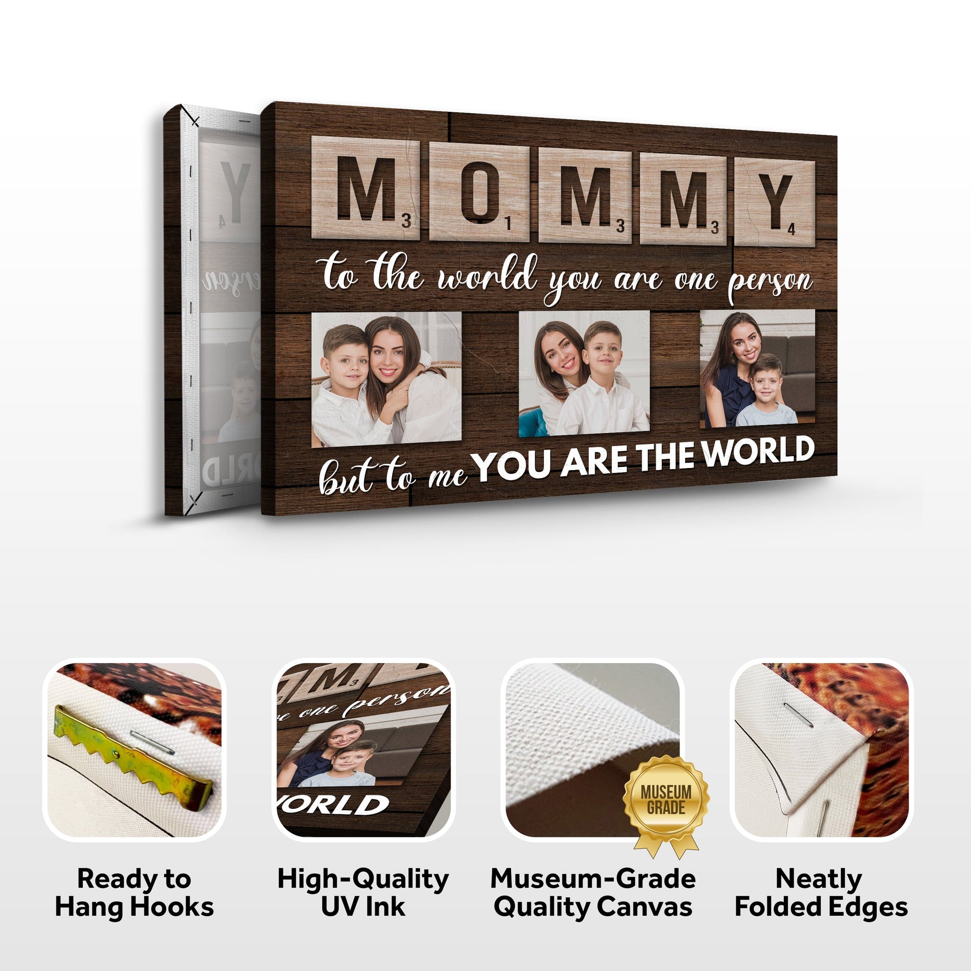 Mother's Day Crafting Canvas Tailored Canvases MOMMY tiles on wood with photos on Tampa Home & Garden Store
