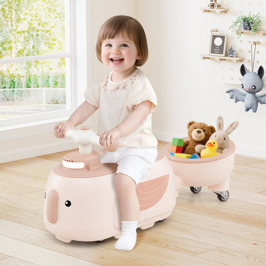 Toddler Ride on Toy with Trailer and Light Music - Tampa Home & Garden Store