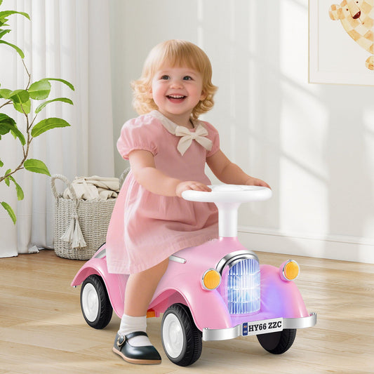 Toddler Ride on Toy Classic Sliding Car with Horn and LED Headlight - Tampa Home & Garden Store