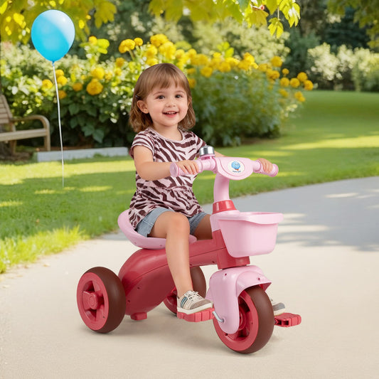 Toddler Tricycle with Limited Steering with Front Baskets and Bell - Tampa Home & Garden Store