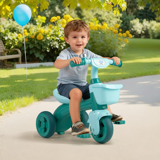 Toddler Tricycle with Limited Steering with Front Baskets and Bell - Tampa Home & Garden Store
