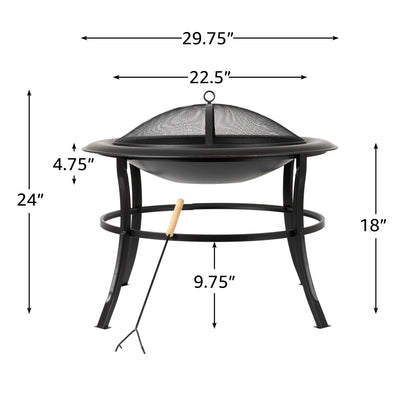 Tokia 30" Round Fire Pit - Tampa Home & Garden Store