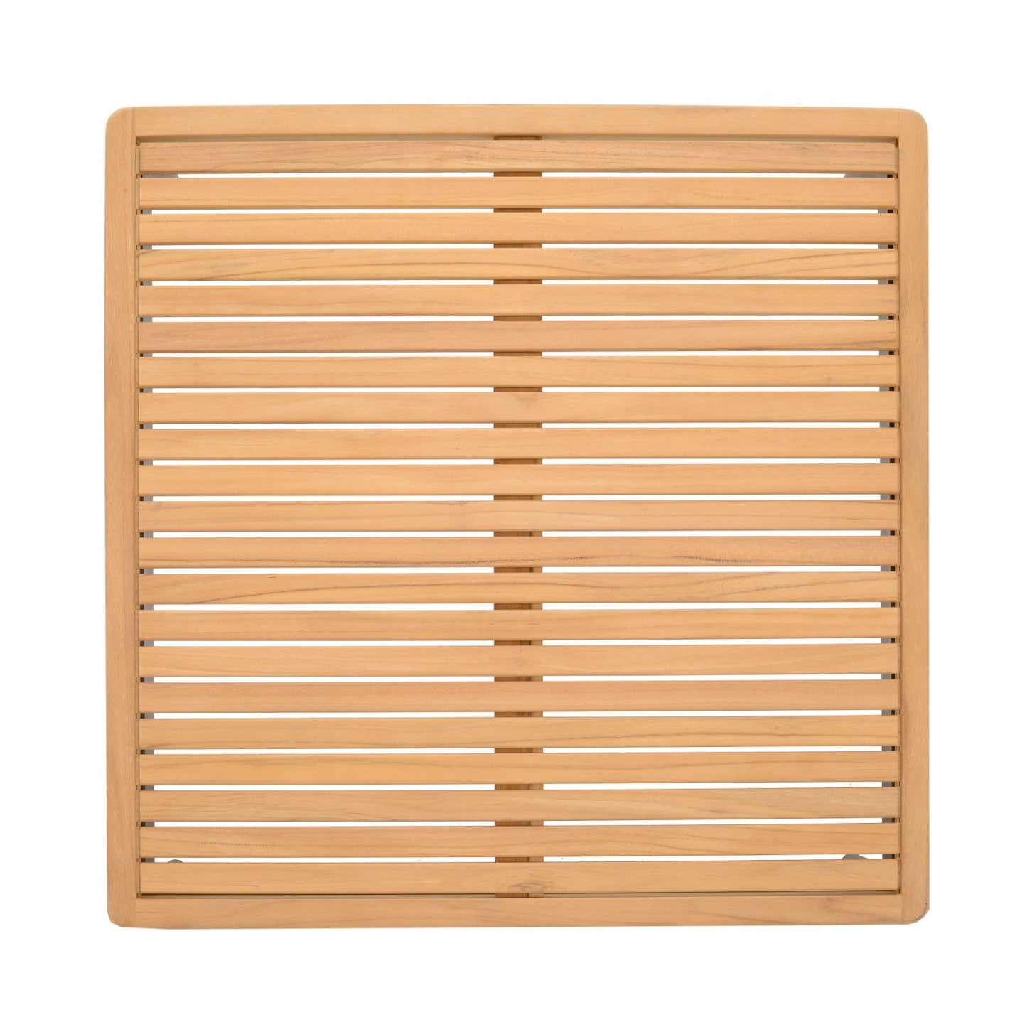 Topaz Square Coffee Table by LifestyleGarden US in light wood with a slatted surface on Tampa Home & Garden Store