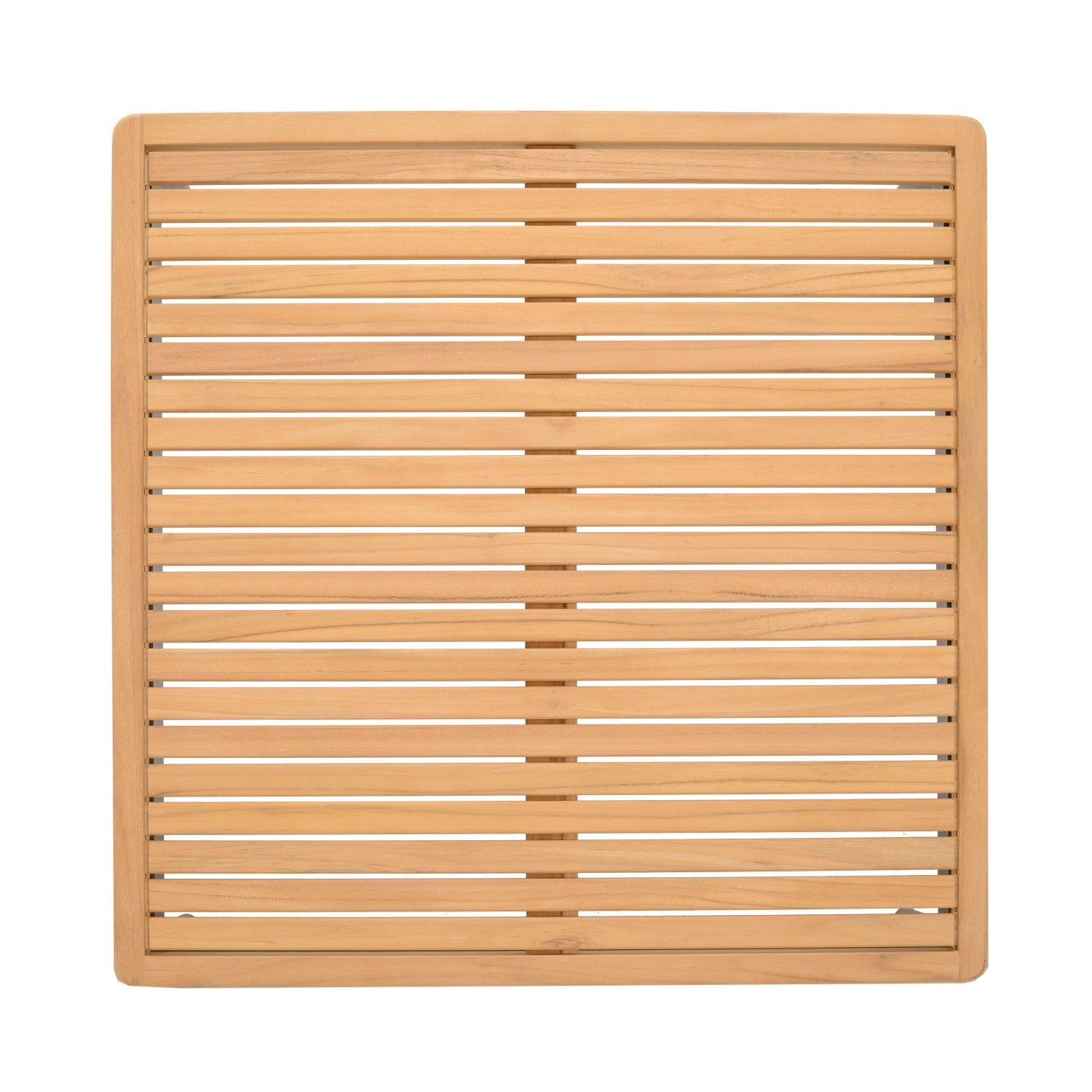 Topaz Square Coffee Table by LifestyleGarden US in light wood with a slatted surface on Tampa Home & Garden Store