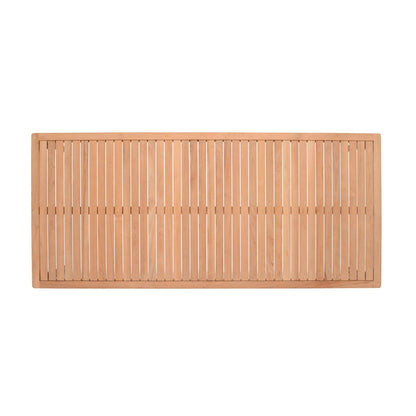 Topaz Rectangular Big Dining Table outdoor slatted wooden top LifestyleGarden US on Tampa Home & Garden Store