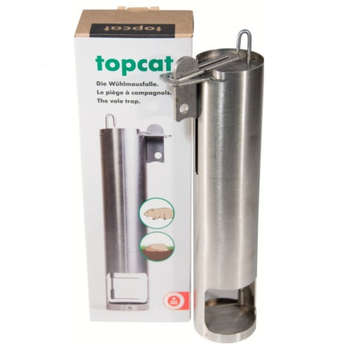 Top Cat Mole/Vole Trap, stainless steel cylinder with mounting bracket by Rivendell Distribution on Tampa Home & Garden Store