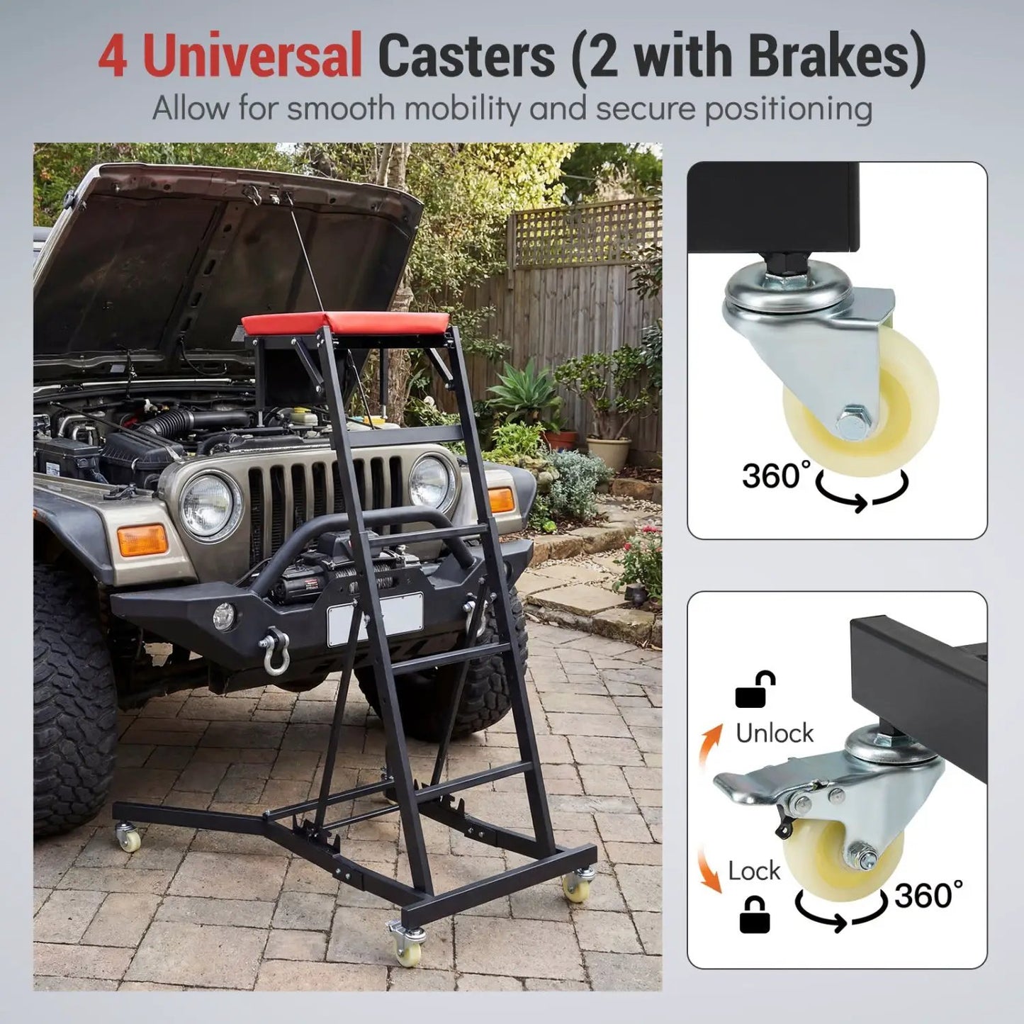 Topside Engine Creeper With 400 Lb Capacity 42