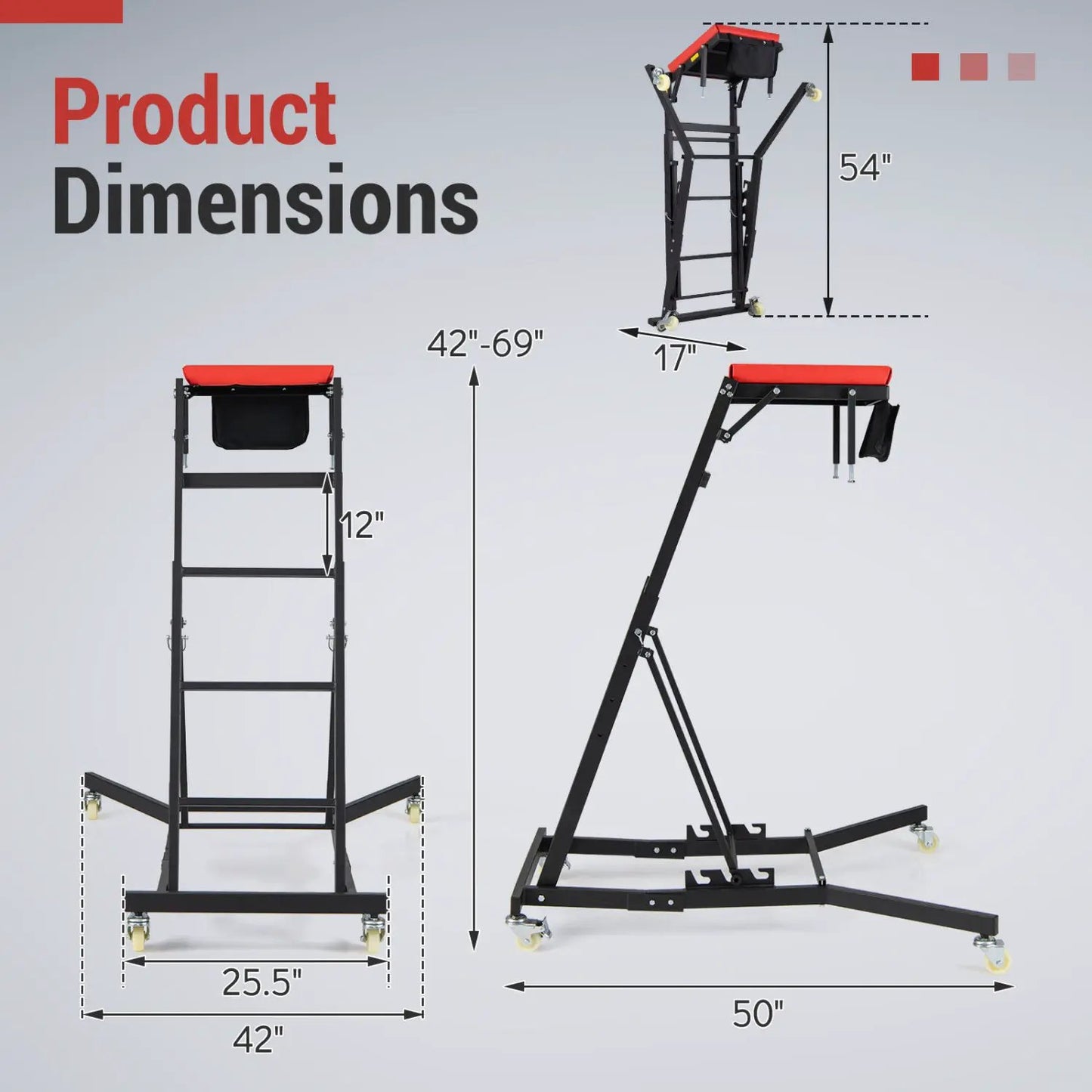 Topside Engine Creeper With 400 Lb Capacity 42