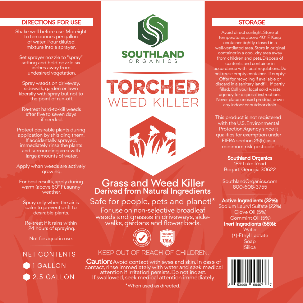 Torched Weed Killer Torched Herbicide | Natural