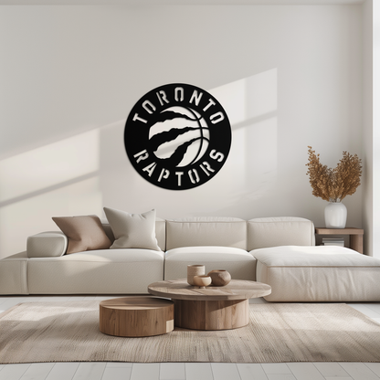 Toronto Raptors Logo Metal Wall Art – Bold Basketball Emblem for Sports Fans- KAF678 - Tampa Home & Garden Store