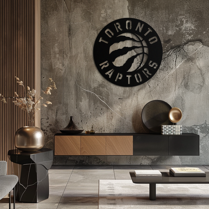 Toronto Raptors Logo Metal Wall Art – Bold Basketball Emblem for Sports Fans- KAF678 - Tampa Home & Garden Store